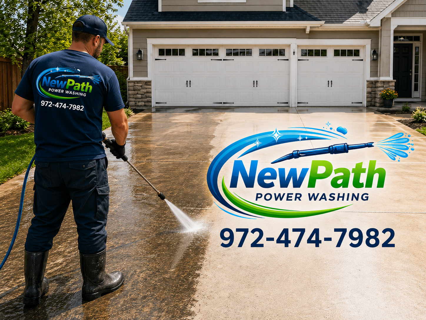 NewPath Power Washing professional at work